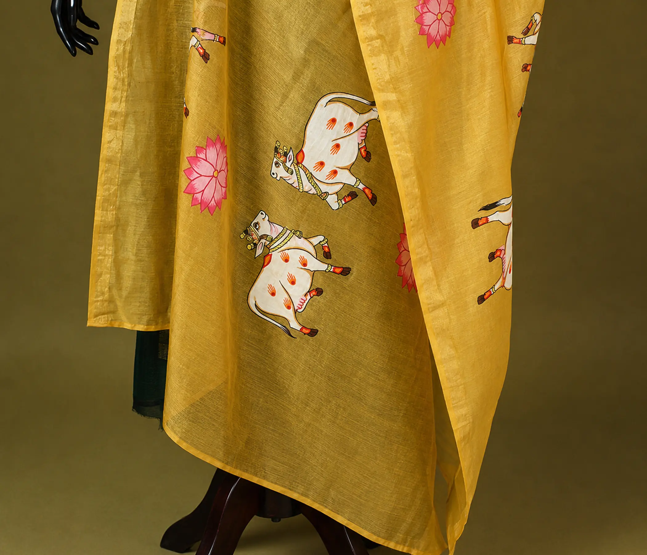 Handpainted Pichwai Art Dupatta